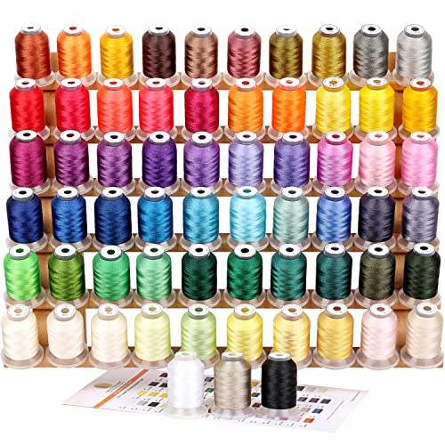 63 Spools Polyester Machine Embroidery Thread Kit 500M L397