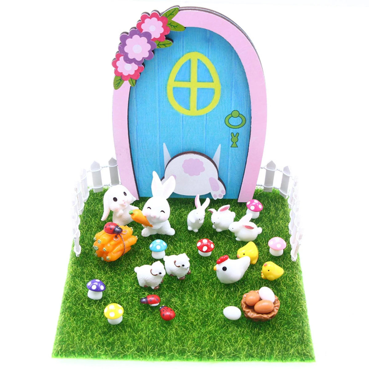 1:12 Scale Dollhouse Easter Rabbit Figurines Decor N533