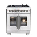 30 Gas Burner Electric Oven Range with French Door and 5 Sealed Burners C790