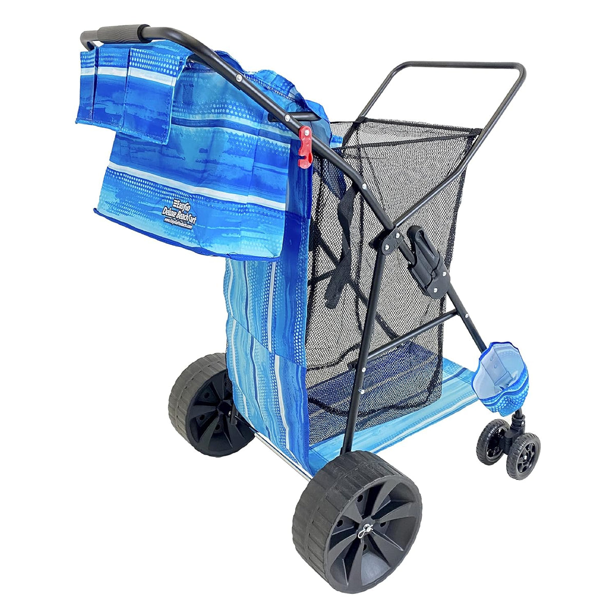 Heavy Duty Folding Beach Cart with Sand Wheels and Storage Pouch Z3088