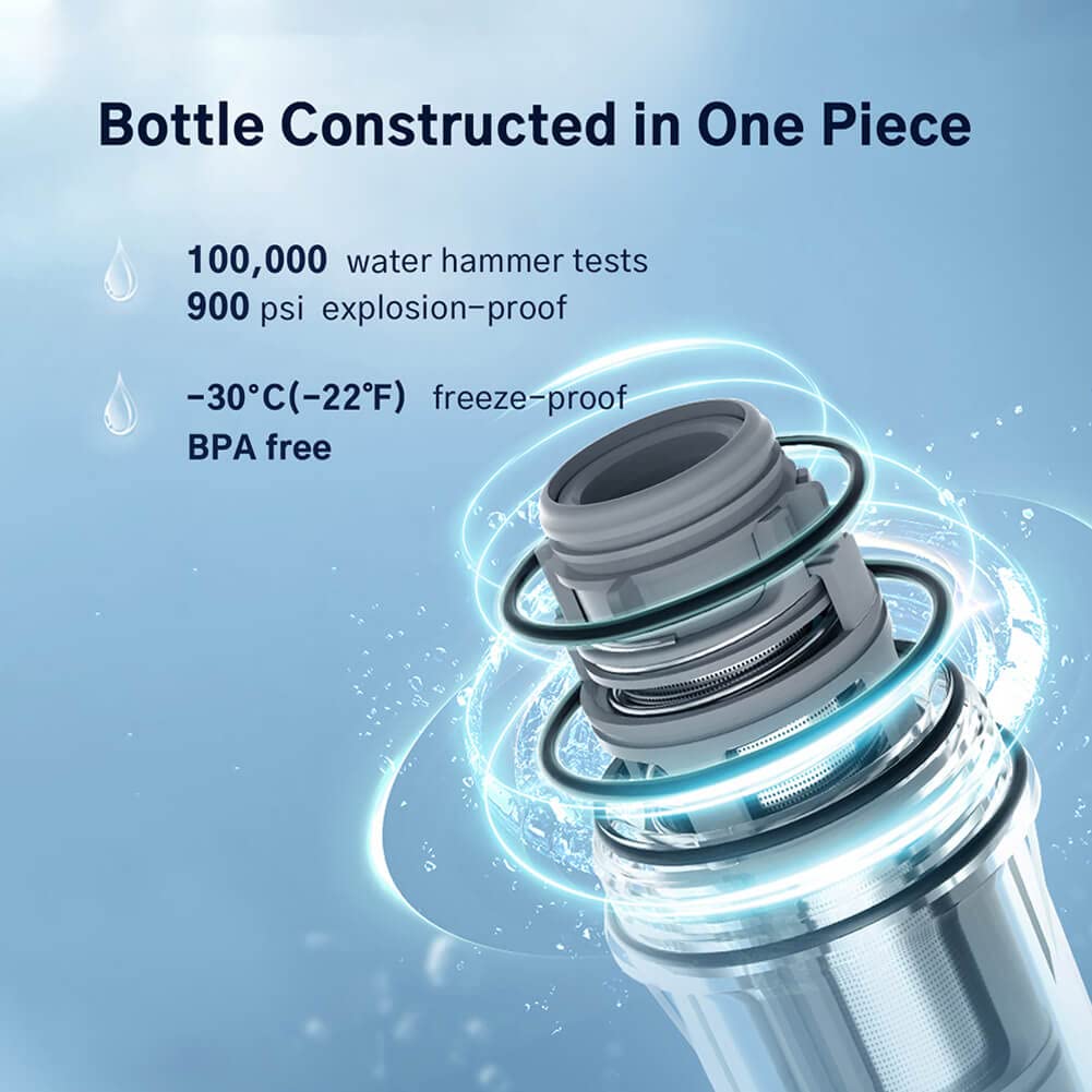 Spin Down Sediment Water Filter, 40 Micron Auto Flushing, Reusable Whole House Prefilter System, 1" MNPT + 3/4" FNPT + 3/4" MNPT, BPA Free, 20 GPM T3002