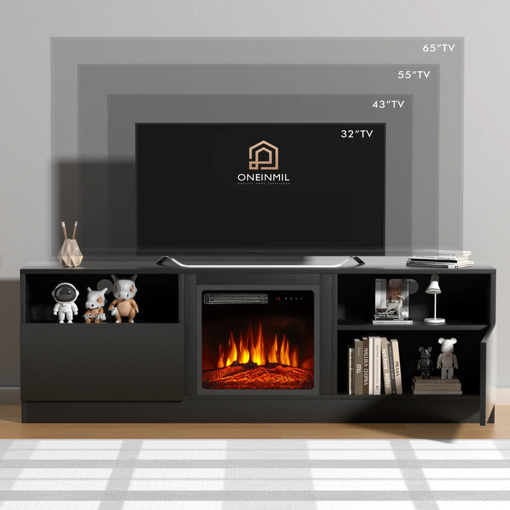 65 Fireplace TV Stand with Electric Fireplace Y687