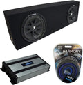 Dual 12 Loaded Sub Box Bundle with Amp & Install Kit T752