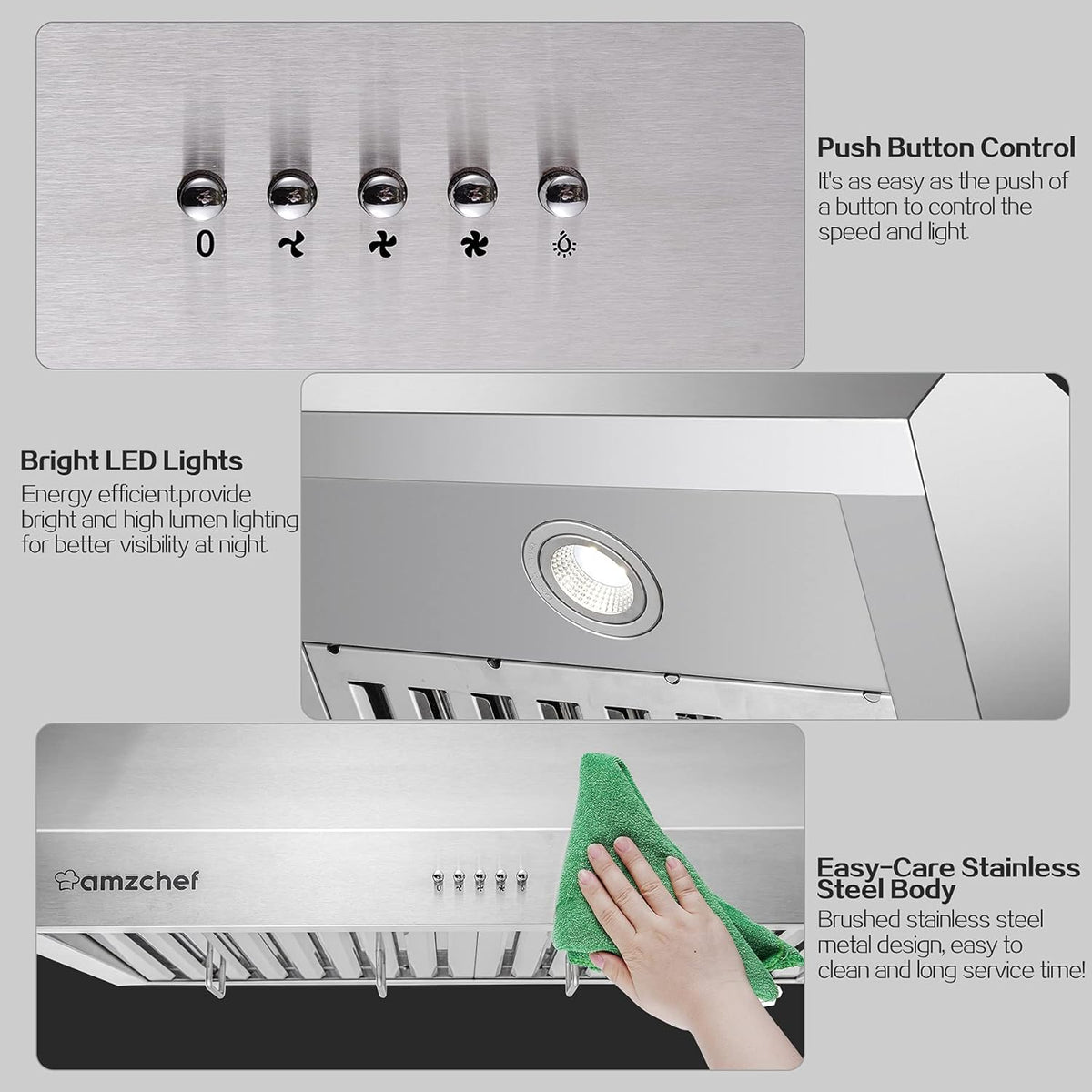 30 inch 700CFM Stainless Steel Under Cabinet Range Hood D7382