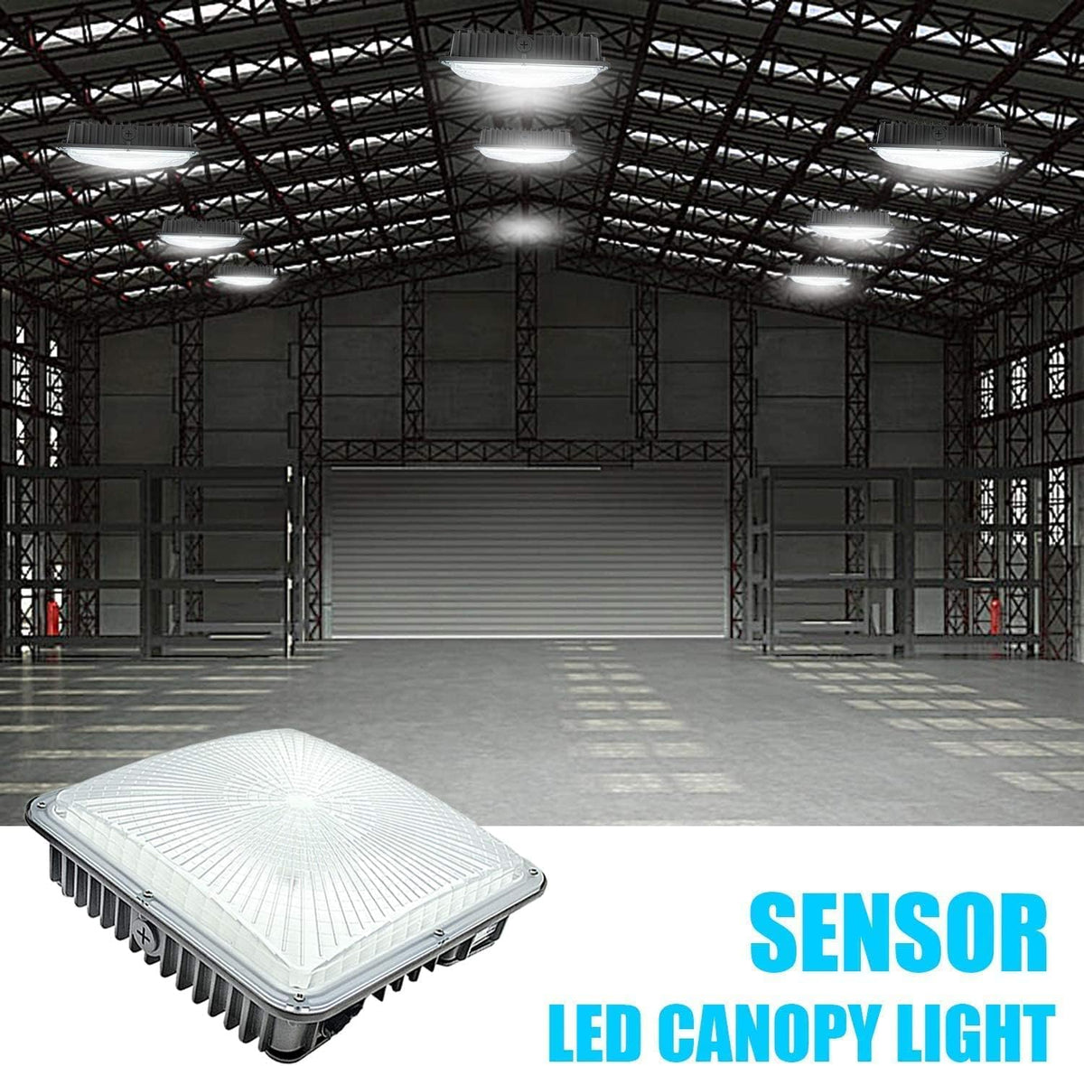 LED Canopy Light 70W 2 Pack, 8400 Lumens, 5700K Cool White M917