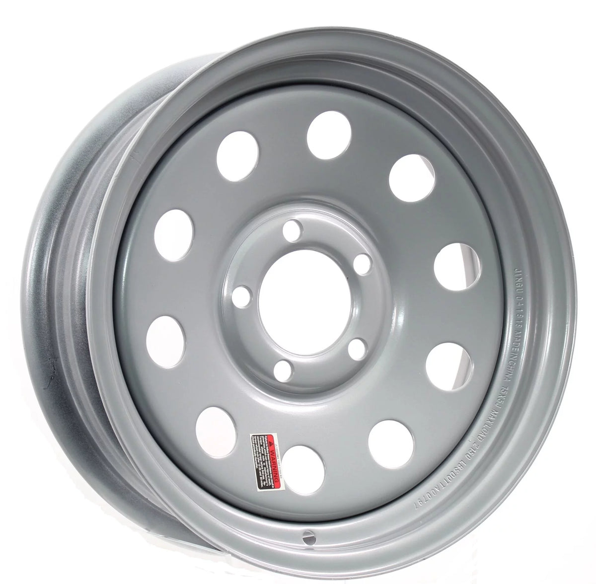 15 x 6 in. 5 Lug Silver Trailer Wheel L1004