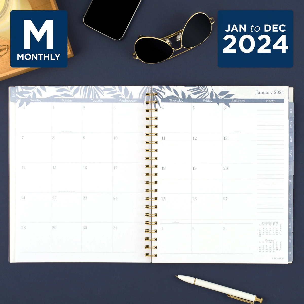 2024 Weekly Monthly Planner Large 8 12 x 11 B45568