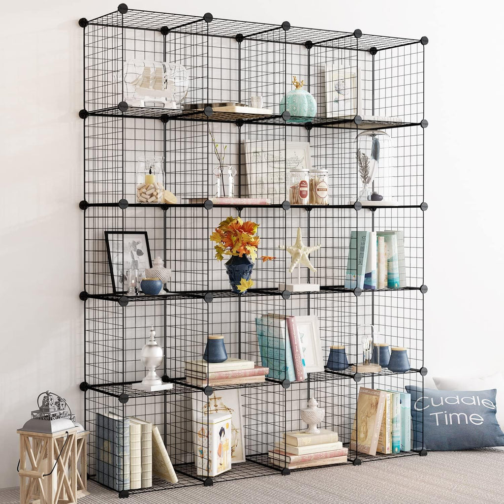 20-Cube Modular Wire Cube Storage Organizer E7475