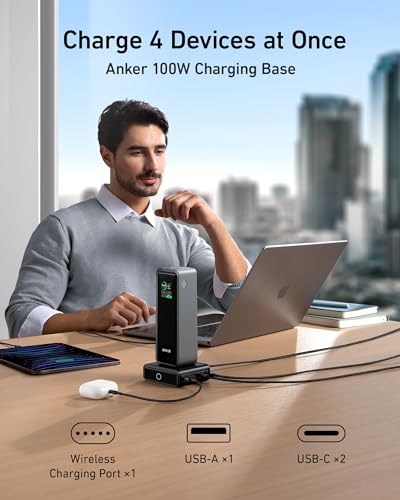 27,650mAh 250W Power Bank with 100W Charging Base, 3-Port Portable Charger J9626