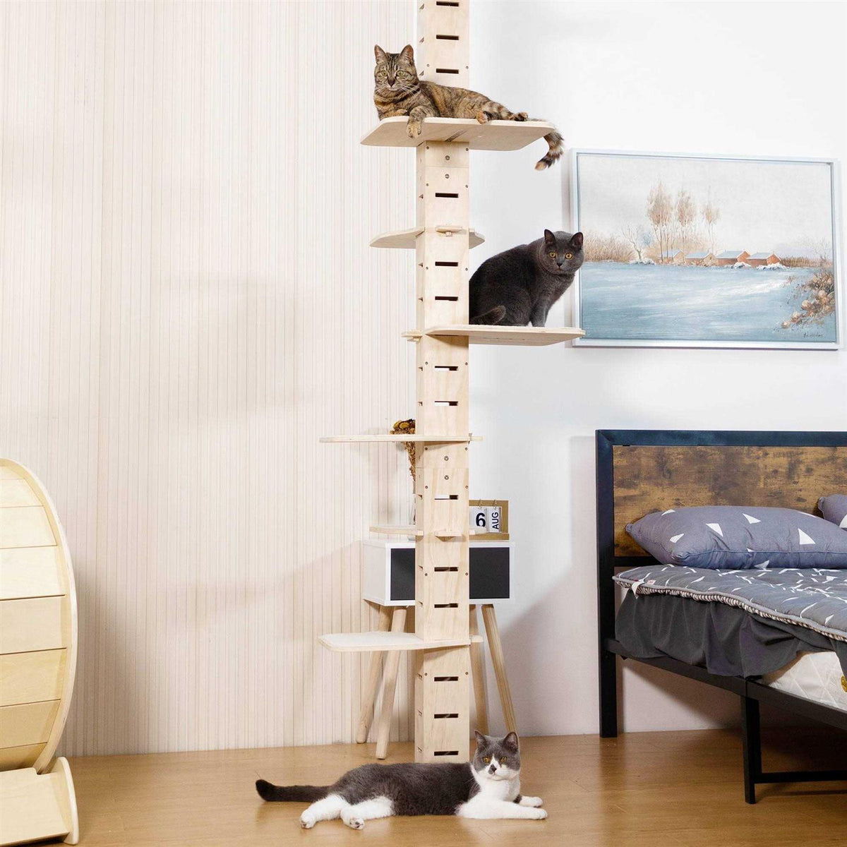 114 in. H Floor-to-Ceiling Cat Tree S98841