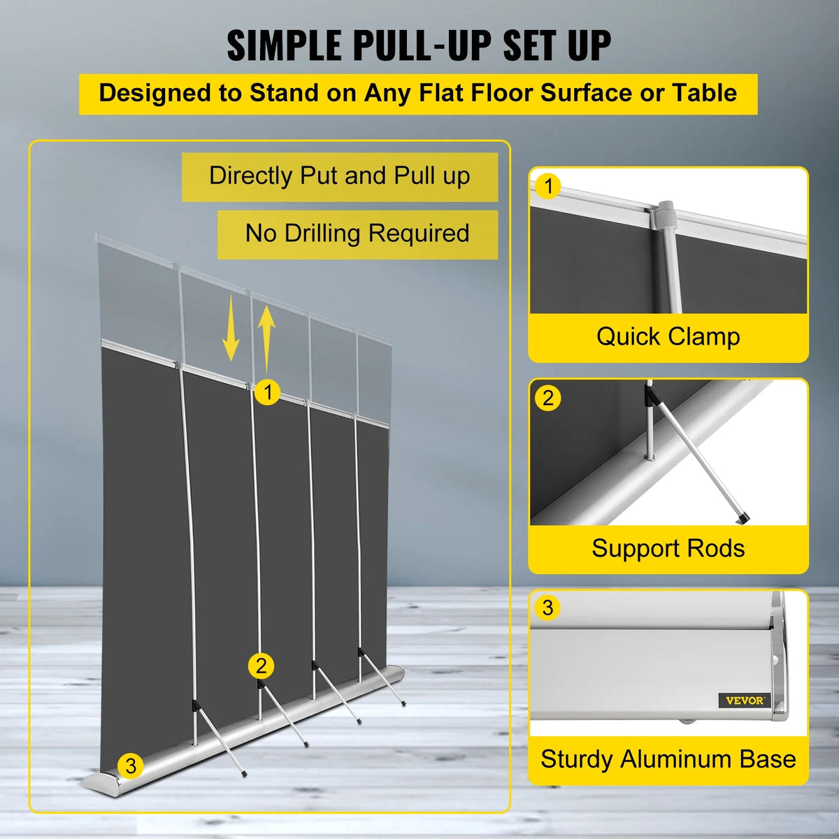 120" 16:9 Manual Pull Up Projector Screen D6066