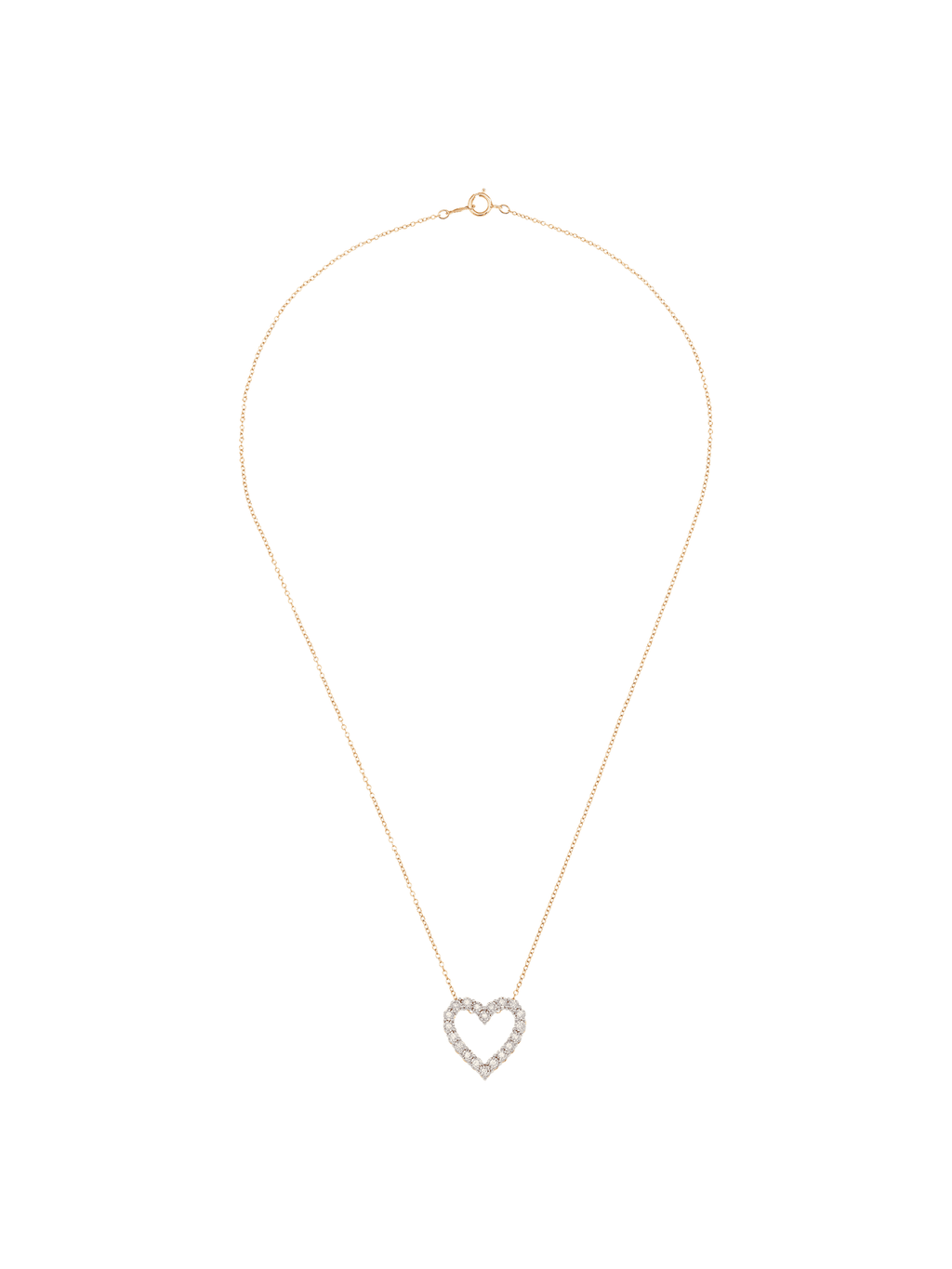 1/4 cttw Diamond Heart Pendant Necklace in 14kt Gold-Plated Sterling Silver, 18" P9630