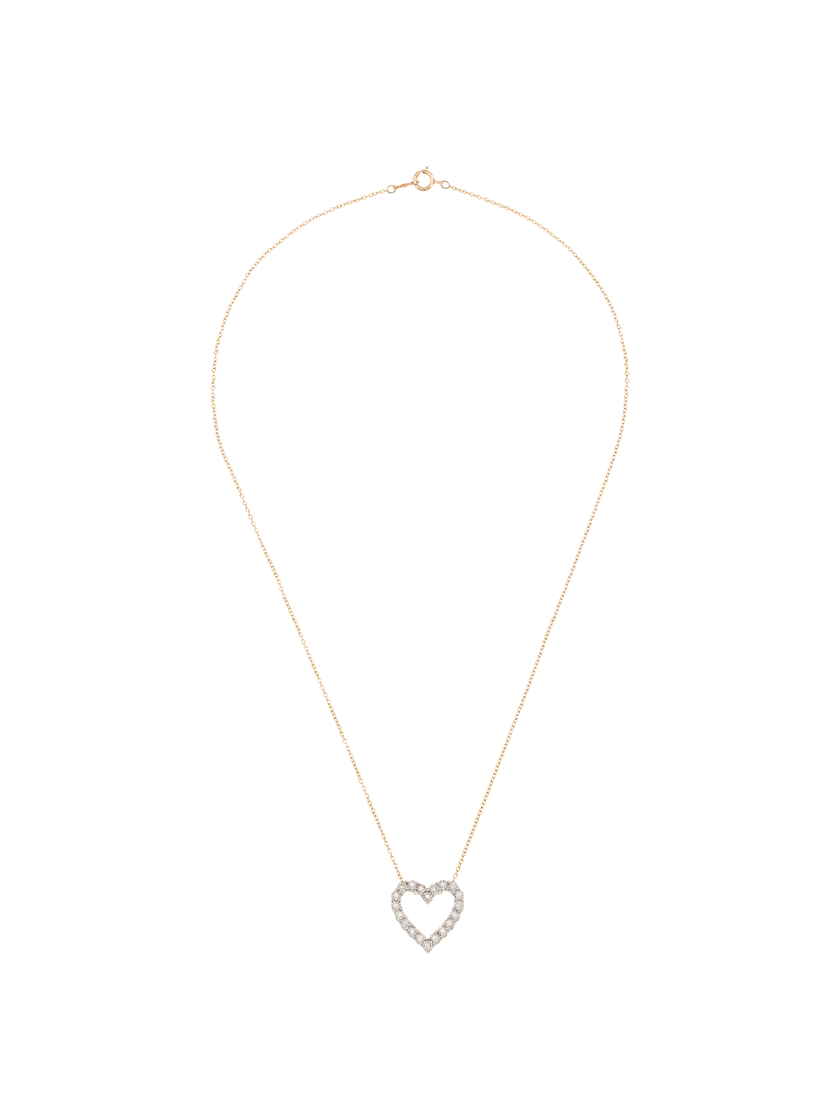 1/4 cttw Diamond Heart Pendant Necklace in 14kt Gold-Plated Sterling Silver, 18" P9630