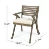 Acacia Wood 7 Piece Dining Set with Cushion V1774