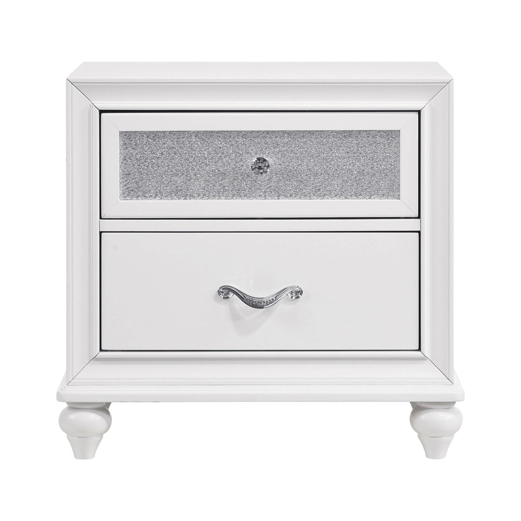 White 2-drawer Nightstand P231