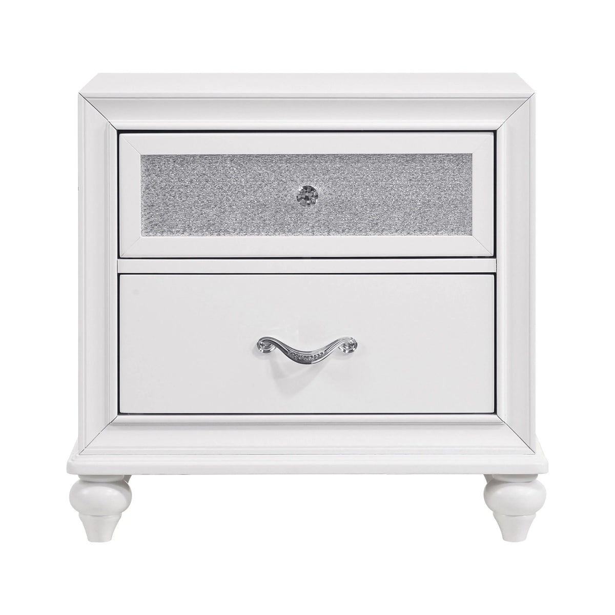 White 2-drawer Nightstand P231