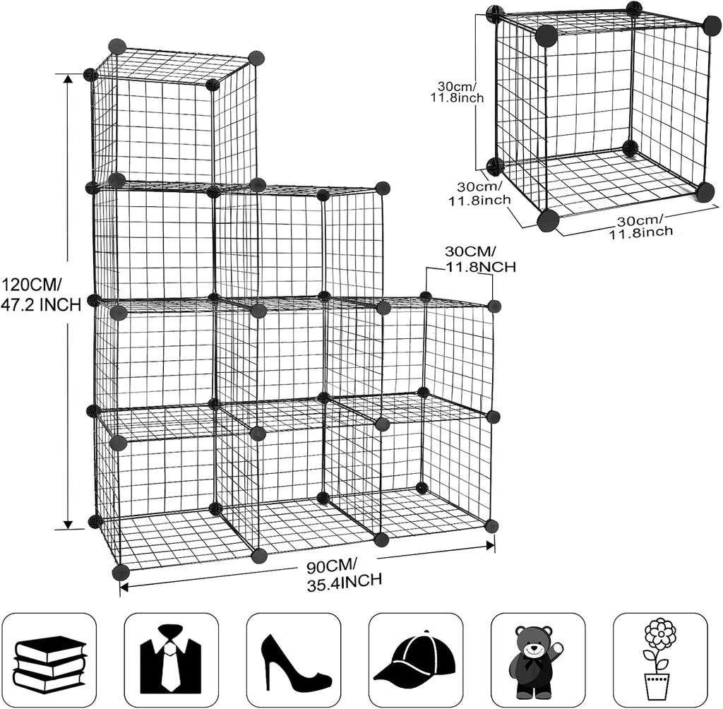 20-Cube Modular Wire Cube Storage Organizer E7475