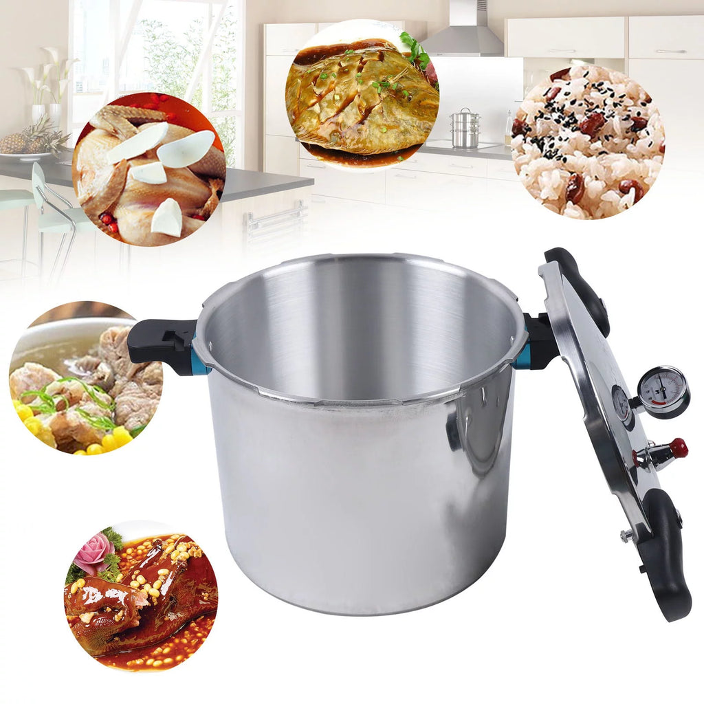 23 Quart Aluminium Pressure Canner Cooker with Gauge Release Valve M1333