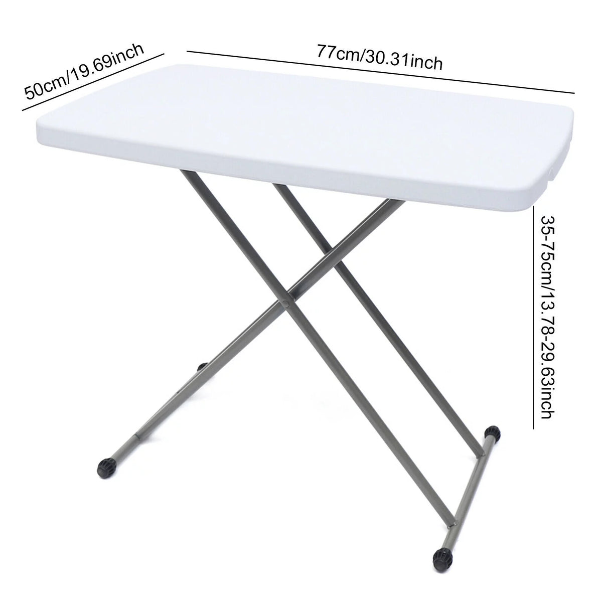 30"x 20" Portable Foldable Height Adjustable Dining Table K180