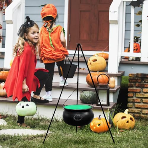 Large Plastic Witches Cauldron on Tripod with Light X126