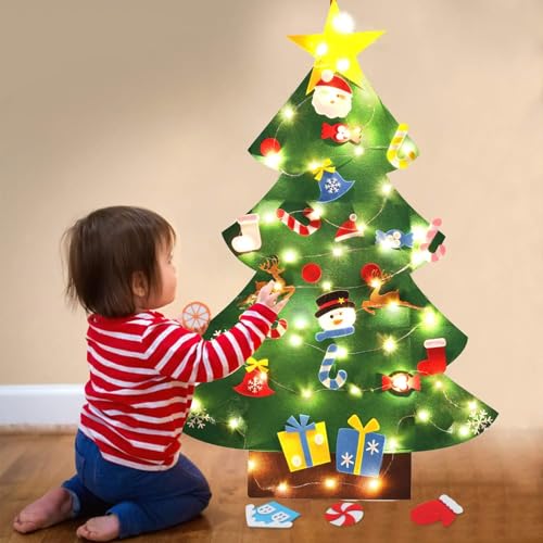 Felt Christmas Tree 26Pcs 3.2ft Wall Hanging T43673