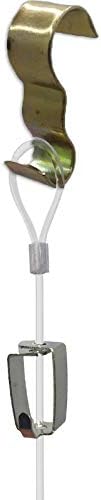 10-Pack Picture Molding Hook Set with Crown Moulding Hooks, Clear Looped Cables, White Picture Rail Hooks, 39 inch Cord P935407