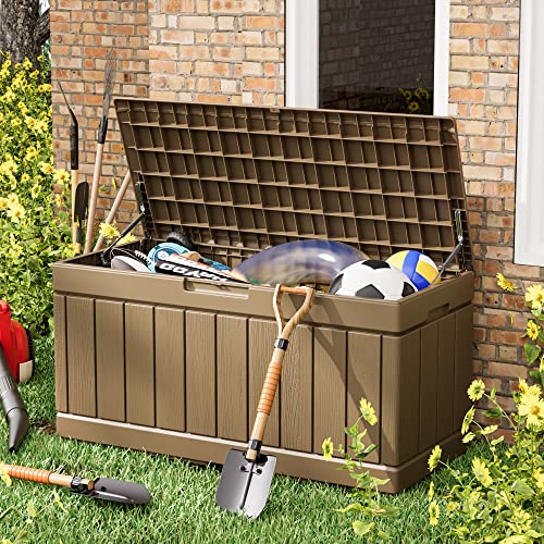 31 Gallon Black Outdoor Storage Box Q819