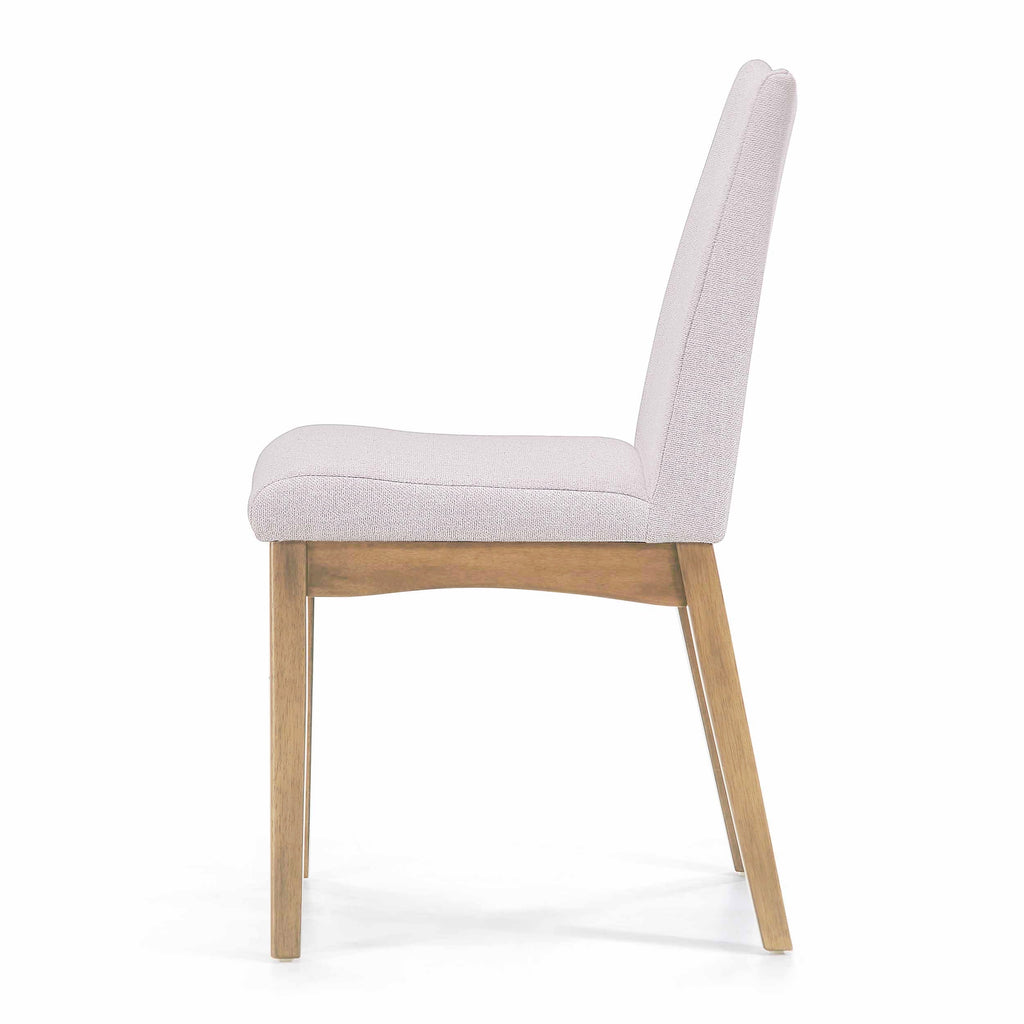 Set of 2 Light Beige Fabric Upholstered Dining Chairs V5521