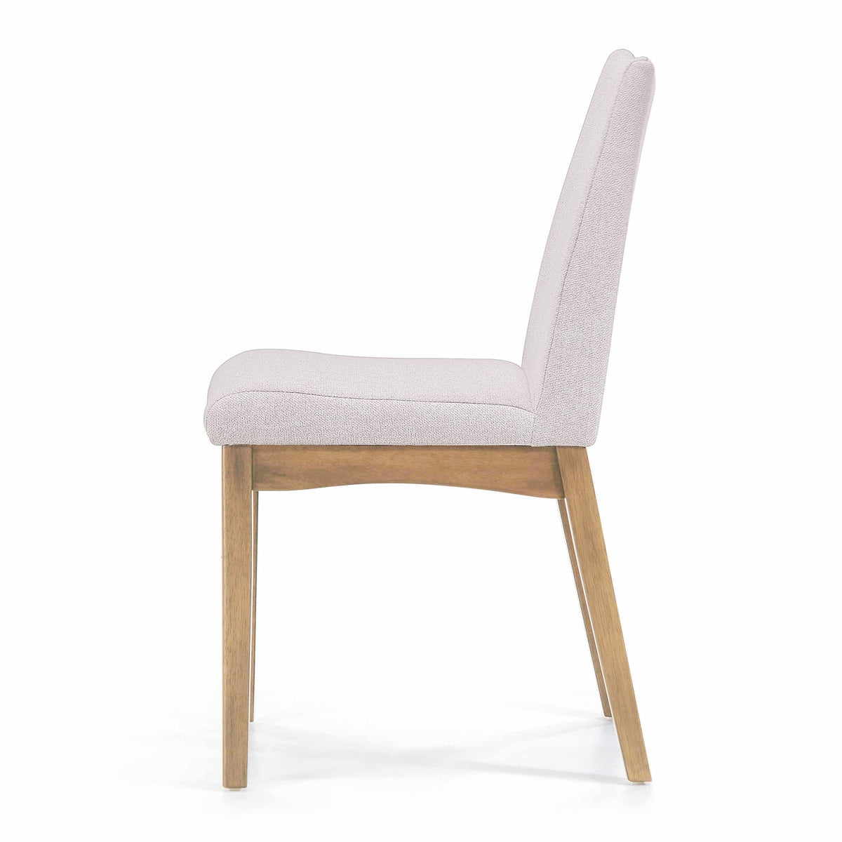 Set of 2 Light Beige Fabric Upholstered Dining Chairs V5521