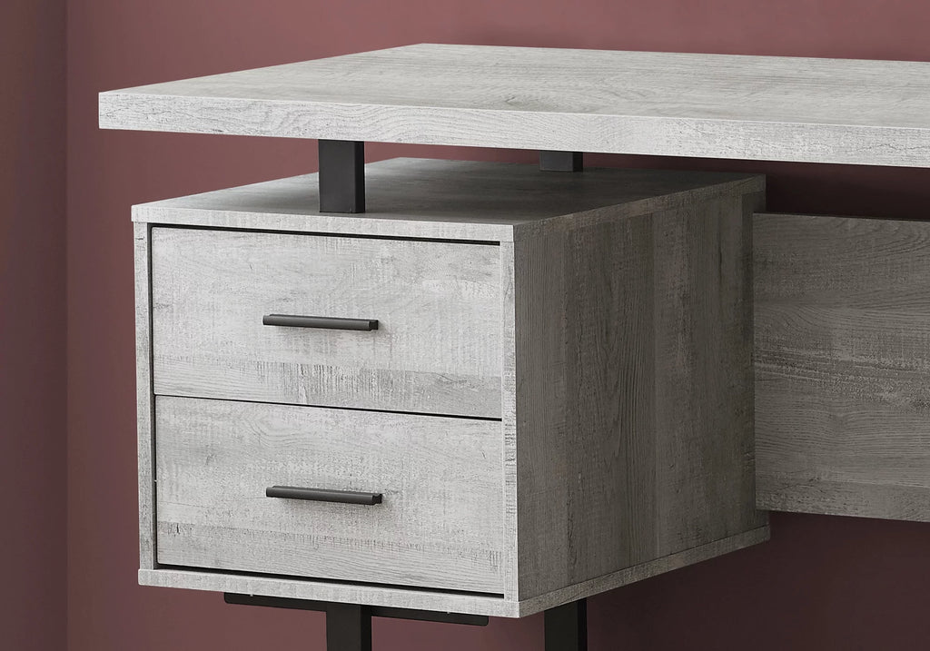 Grey Laminate Computer Desk with Storage Drawers T2697