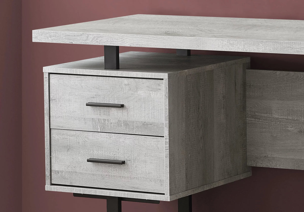 Grey Laminate Computer Desk with Storage Drawers T2697