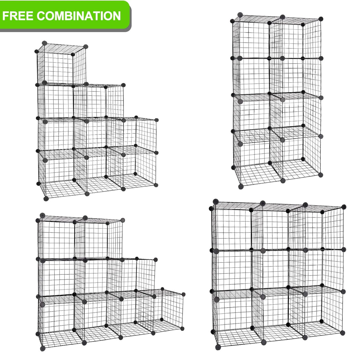 20-Cube Modular Wire Cube Storage Organizer E7475