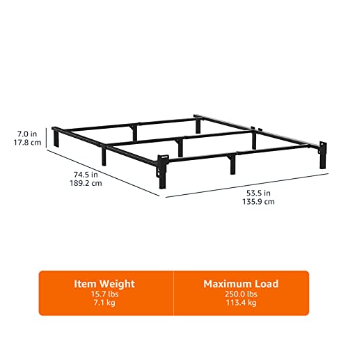Metal Bed Frame, Full, Black Q56091