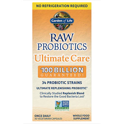 30 Vegetable Caps Raw Probiotics A313