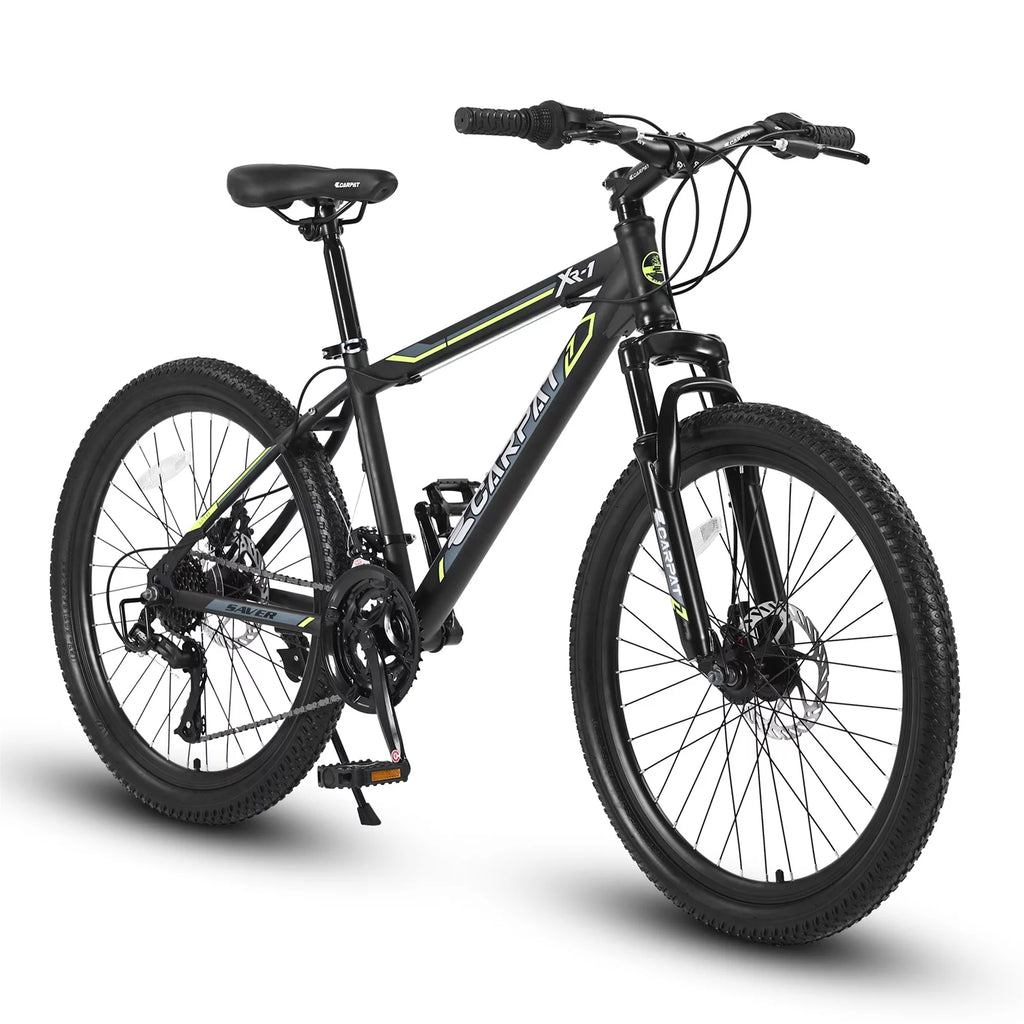 24 inch 21 Speed Mountain Bike with Dual Disc Brakes and Front Suspension B56671