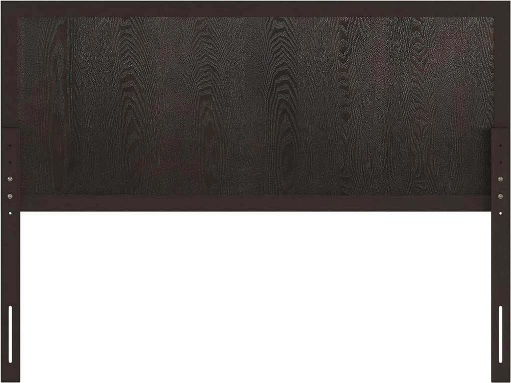 Queen Size Dark Brown Wooden Adjustable Headboard Q13284