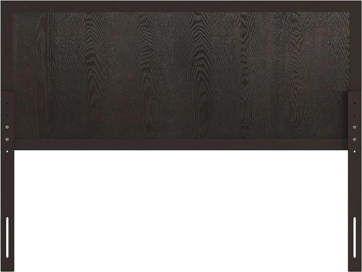 Queen Size Dark Brown Wooden Adjustable Headboard Q13284