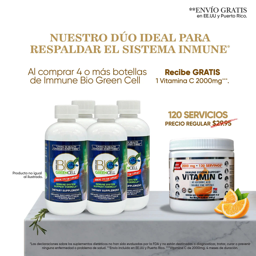 4 Botellas 8ml Per Serving Immune System Support K380