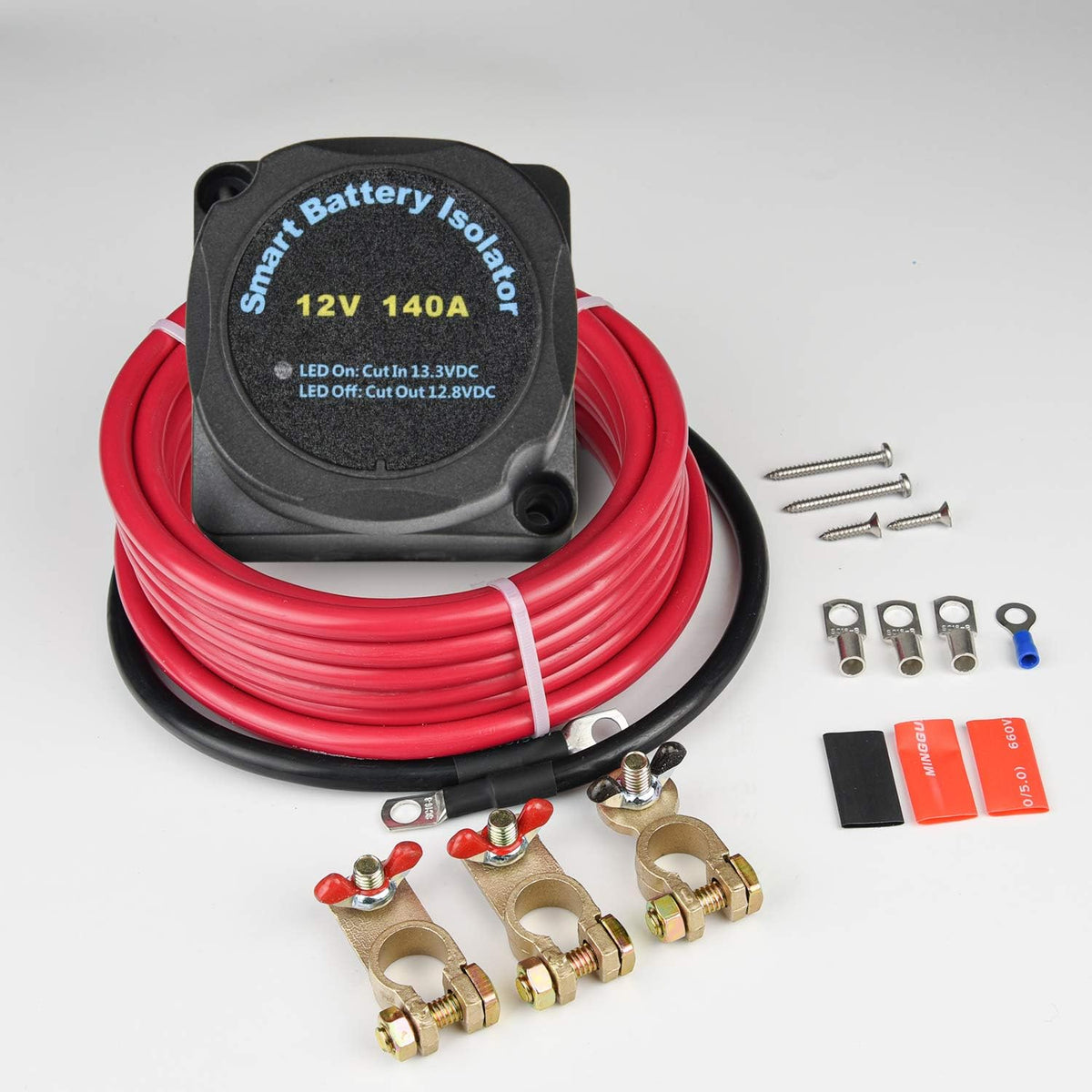 Dual Battery Isolator Kit 12V 140Amp Voltage Sensitive Relay A33239