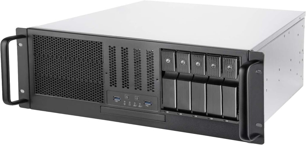 4U Rackmount Server Case with 5 x 3.5 Hot-Swappable Bay and 3 x 5.25 Bays O541