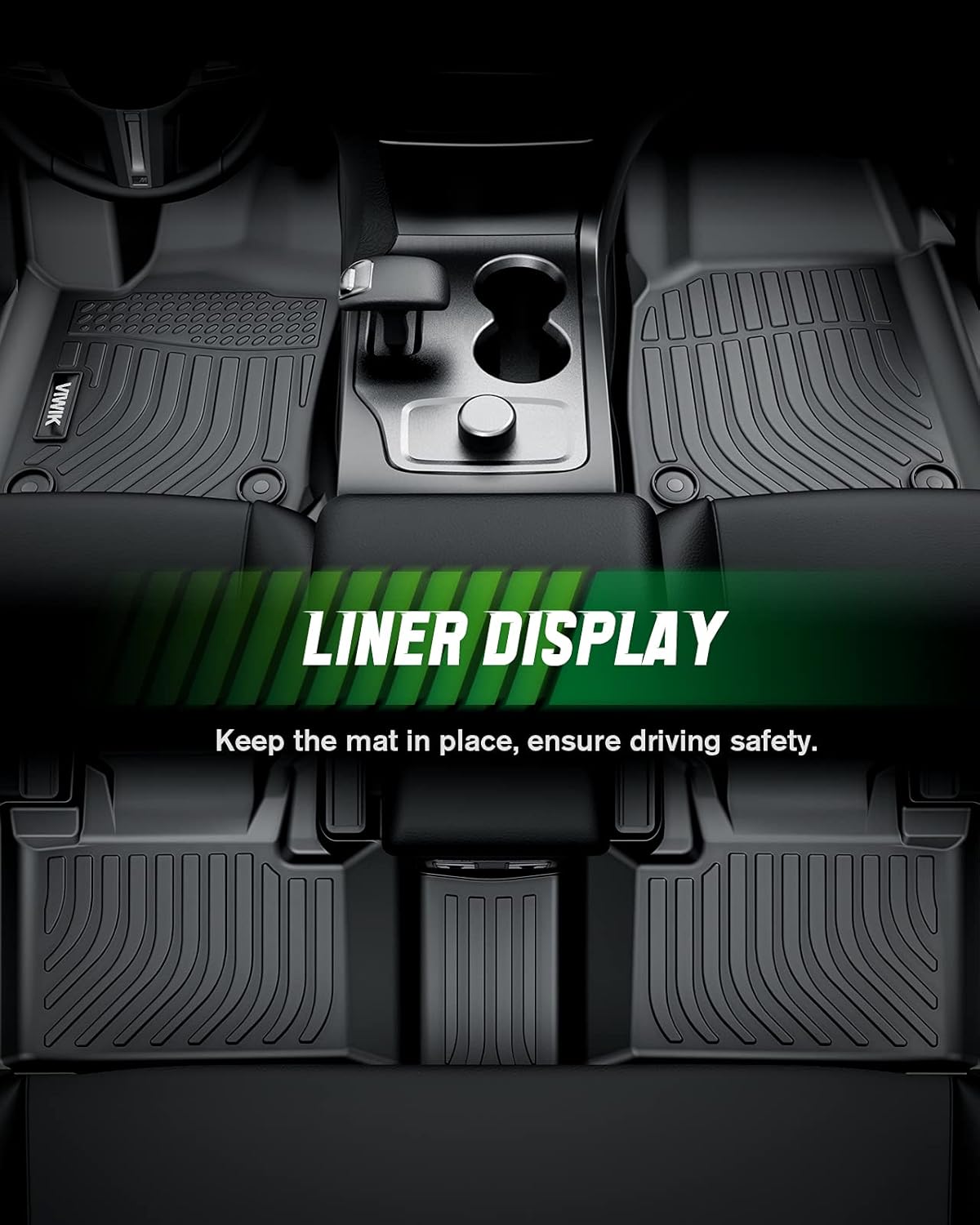 Black Custom Full Set Car Floor Mats W241