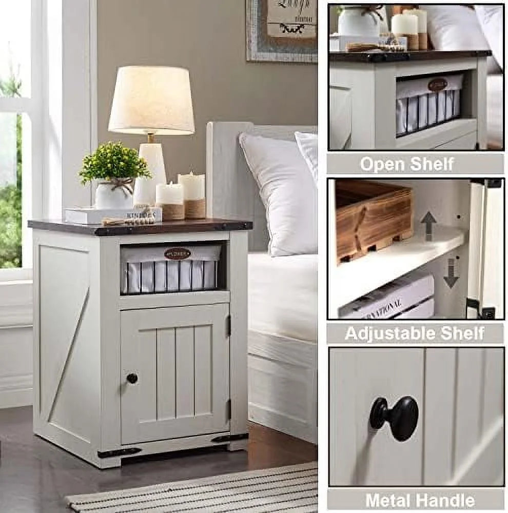 20" Farmhouse End Table with Charging Station R497915