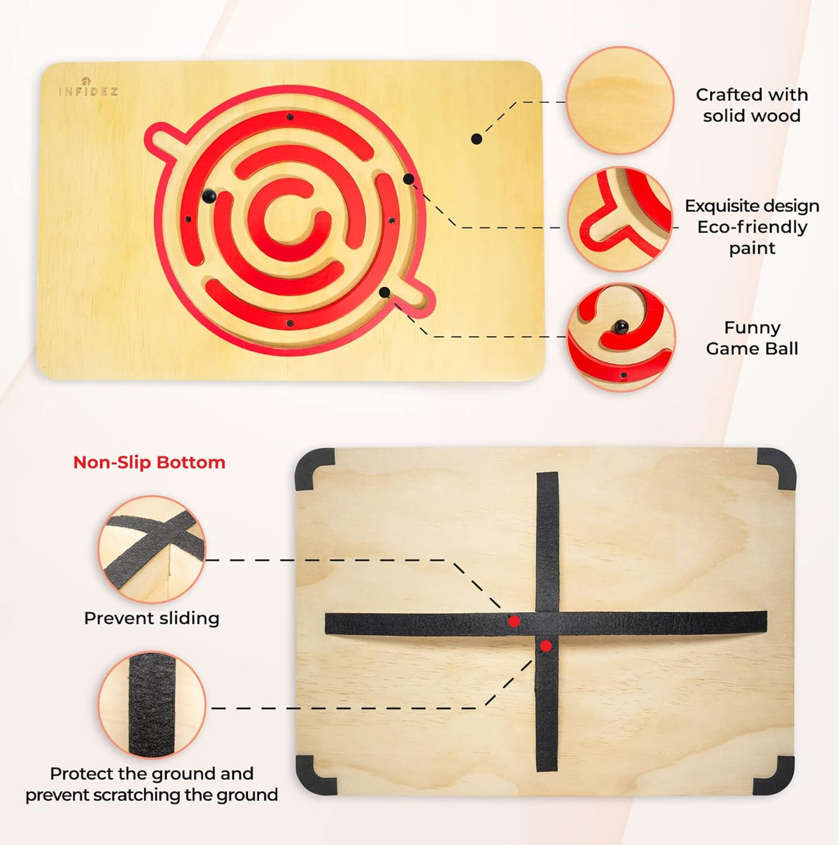 3-In-1 Wooden Balance Board M24769
