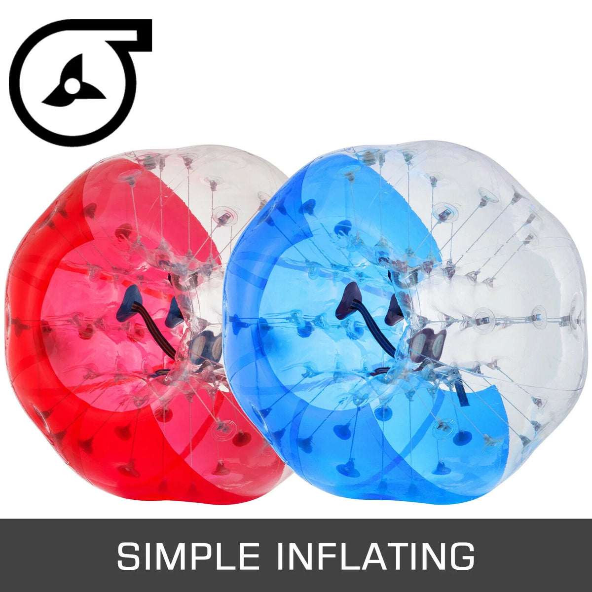2PC Inflatable Bumper Balls 5 ft Diameter Red & Blue E32076