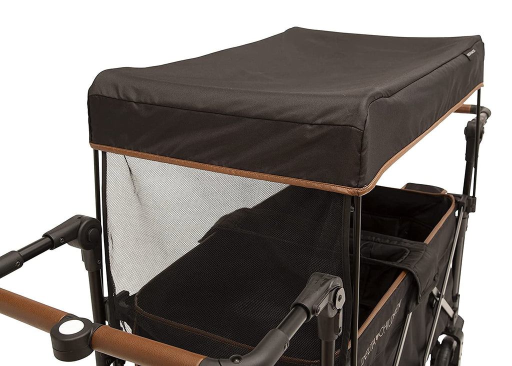 Black 2 Kids Stroller Wagon with Canopy G79072