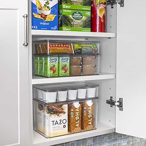 3 Pack Clear Plastic Storage Bins with Lids P4720
