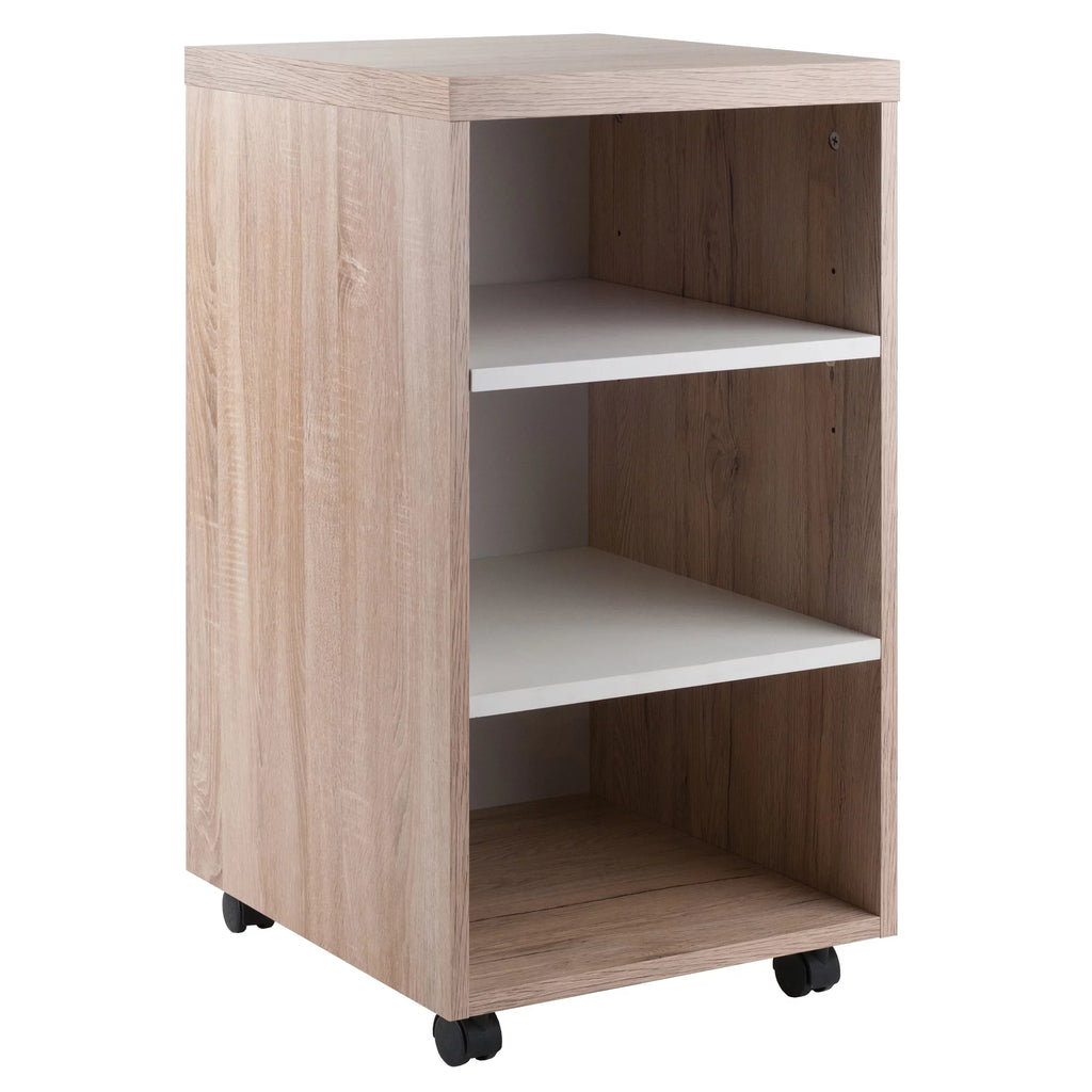 Two-Tone Open Shelves Storage Cabinet T1996