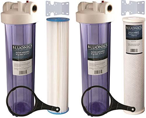 20x22 Whole House Water Filter with Pleated Sediment & Carbon Filters E626
