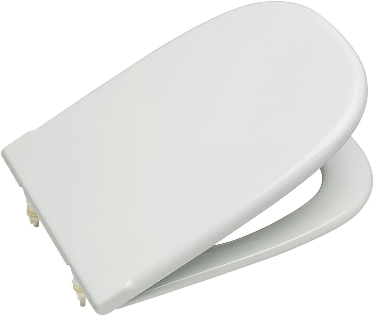 White Replacement WC Toilet Seat with Standard Bar Hinge Q416