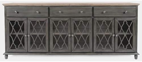 Six Door Grey Accent Cabinet Q301349
